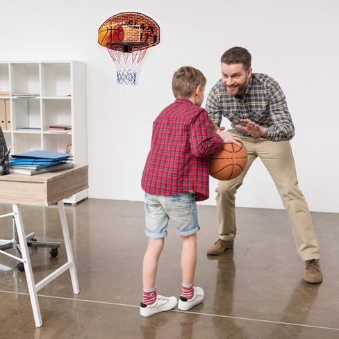 Giantex Basketball Hoop for Door, 29 X 20 Inch Hanging Basketball Board with Net, Indoor Outdoor Wall Mount Basketball Hoop for Kids Adults Teens Family Games Home Office Door in Saudi Arabia