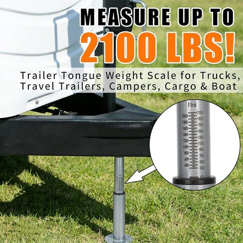 2100lbs Trailer Tongue Weight Scale for Safe Towing，Rust Resistant& Durable Weight Scale，Portable Towing Safety Tool Accessories Kit for RV，Trucks, Travel Trailers，Cargo & Boat in Kuwait
