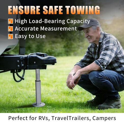 2100lbs Trailer Tongue Weight Scale for Safe Towing，Rust Resistant& Durable Weight Scale，Portable Towing Safety Tool Accessories Kit for RV，Trucks, Travel Trailers，Cargo & Boat in Kuwait