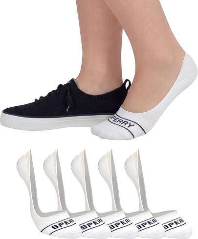 Sperry Women's 5-Pack No Show Sock Liners – Ultra Low Cut, Non-Slip Heel Grip, Soft Nylon, Invisible Socks for Sneakers in Saudi Arabia