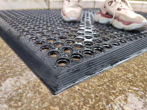 Uniboho Outdoor Rubber Floor Mats Anti Slip Restaurant Commercial Kitchen Mat Rubber Drainage Mat 60 x 35 Heavy Duty Door Mat for Garage Garden Indoor Outside Industral Pool Entrance Bar Wet Area in Saudi Arabia