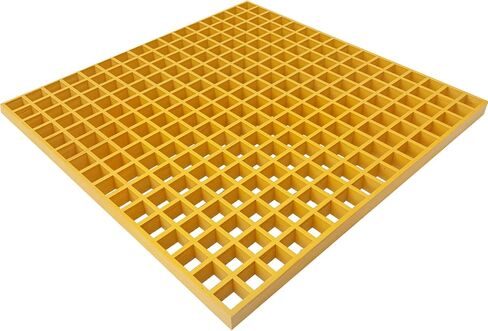 Fiberglass Molded Grating - 1.5''x1.5''x1.5'' Fiberglass Bar Grille Plate, Heavy Duty FRP Industrial Square Grate Panel for Car Wash, Decks, Stairs, and Garage (1.64'x1.64') in Kuwait