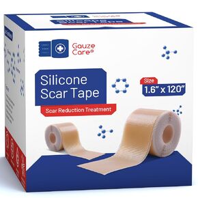 GauzeCare Silicone Scar Tape – 1.6"x120" Roll – Medical-Grade, Reusable, Professional Silicone Scar Tape for surgical scars, C-Section, Burns, Keloid, and Acne Scars in Kuwait