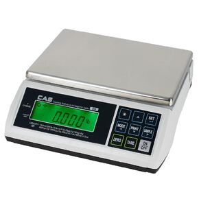 CAS ED-30 Multifunctional Electronic Counting Scale - 30lb Capacity NTEP Certified Scale for Legal Trade - Features Dual Range Tech, LCD Display, 9 Function Keys w/Rechargeable Battery & Two Platters in Kuwait