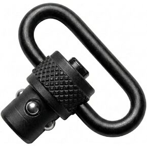 QD Sling Swivels - زر ضغط فولاذي شديد التحمل - حوامل ومحولات حبال سريعة الفصل - تناسب الرافعات مقاس 1 بوصة و1.25 بوصة وخطافات HK وحبل باراكورد - أسود غير لامع in Kuwait