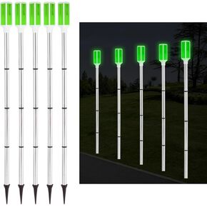 Yeesport 5 Pack Yellow Solar Driveway Markers, 37'' Solar Powered Driveway Warning Lights with Detachable Poles Stakes, Reflective Driveway Markers for Snow Road Night Drive in Kuwait