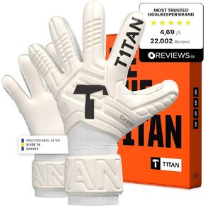 T1TAN Classic 1.0 White-Out Junior Soccer Gloves Kids - Goalie Gloves for Goalkeeper - Football - Kids & Youth in Kuwait