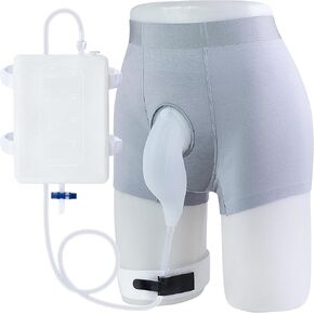 External Catheter for Men, Detachable 1000mL Silicone Urine Bag, Wearable Male Incontinence Collector with Trimmable Tube & Anti-Slip Straps for Daytime, Driving and Seated Use in Saudi Arabia
