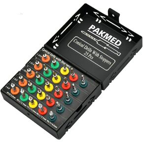 25 Pcs Dental Implant Conical Drills Kit for Implants and Osteotomies Dental Implant Kit (by PAKMED), Black/Silver in Kuwait