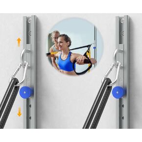 نظام مرساة للياقة البدنية مثبت على الحائط - حل رياضي منزلي قابل للتعديل ومتعدد الوظائف وموفر للمساحة لتدريب القوة، نظام مرساة جداري قابل للتعديل باللون الأزرق in Kuwait