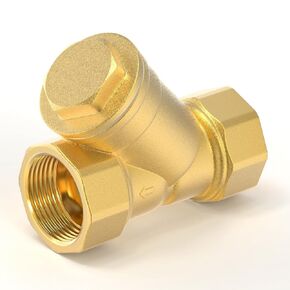 1PCS 1" Female Brass Y Shaped Strainer Filter Valve, Pipe Fittings Adaptor Connector, for Fuel/Air/Liquid/Oil/Gas in Kuwait