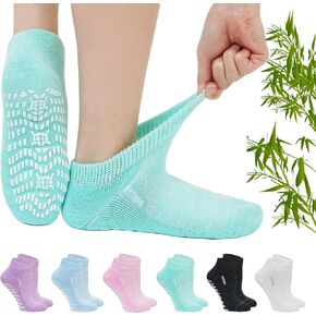 جورب Hellomamma Bamboo Viscose لمرضى السكري: جورب نسائي واسع للكاحل غير قابل للانزلاق لعلاج الاعتلال العصبي في المستشفى لكبار السن in Kuwait