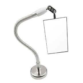 أداة مرآة فحص مغناطيسية مع رأس دوار 360 درجة قابل للتعديل، مرآة لحام للميكانيكا والسيارات، عصا تلسكوبية للأماكن الضيقة والبقع العمياء، فضية in Kuwait