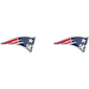 Aminco NFL New England Patriots Logo Post Earrings, Silver, Size 2.5 in Kuwait