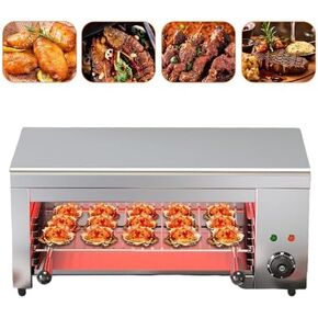 Stainless Steel Steak Broiler, Commercial Salamander Broiler, 120-570°F Temperature Adjustable for Beef Chicken Vegetables in Kuwait