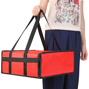 Bodaon Pizza Bags for Delivery 16" x 16" x 6" – Compact Pizza Bag Holds Up to 3 Boxes, Foldable Thermal Carrier Cooler for Delivery Drivers in Kuwait