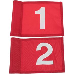 NOLITOY 2pcs Portable Golf Training Flags Numbered Red Course Flags for Outdoor Golf Practice and Putting Training in Kuwait