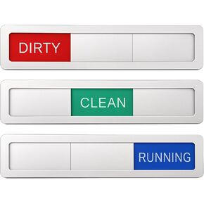 Dishwasher Magnet Clean Dirty Running Sign, 3 Status Magnetic Clean/Dirty/Running Indicator Works on All Dishwashers (Silver) in Saudi Arabia