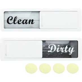 Reversible Clean Dirty Sign for Dishwashers, 2 Pcs Strong Adhesion, 7 X 2 X 0.2 in Wood Grain Acrylic in Kuwait
