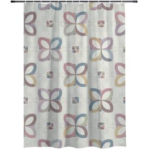 ستائر الحمام بتصميم الزهور مع خطافات، ستارة دش كوخ كور صيفية مقاومة للماء، ستائر دش مرحة من القماش قابلة للغسل لحوض الاستحمام وديكور الحمام القديم مقاس 60 × 72 بوصة in Kuwait