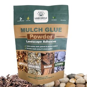 Concentrated Mulch Glue (Makes 1.6 Gallons / 204 oz) – Professional Powder Adhesive for Rock, Gravel, Sand & Wood Chips – Heavy Duty Landscape Binder – Covers 200 sq ft – Pet & Plant Safe in Saudi Arabia
