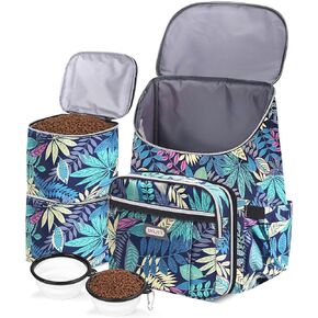 حقيبة الظهر الكلب سفر Baglher - حاوية طعام قابلة للانفصال للكلاب لمستلزمات Pet Supplies حقيبة ظهر للكلاب ، حقيبة الكلاب للسفر مع 2 أوعية قابلة للطي وسلال طعام وردي in Kuwait