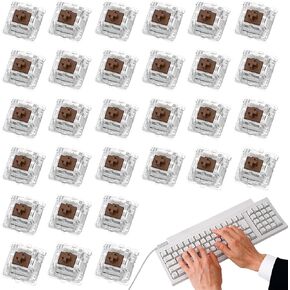 Keyboard Set, 30PCS Mechanical Cross Shaft Switches, Durable Key Axis for Keyboards and Professional Typing in Kuwait