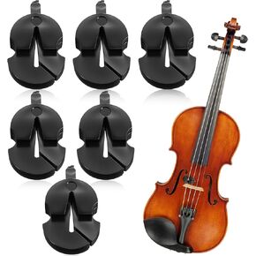 6pcs Violin Practice Mute, Violin Mute Full Size, Viola Mute, Silicone Violin Mutes Small Viola Mutes for Violin Quiet Practice, Black(3 Size) in Kuwait