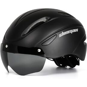 خوذة دراجة Shinmax للرجال والنساء، خوذة دراجة مع نظارات مغناطيسية قابلة للفصل وقابلة للتعديل للبالغين على الطرق وركوب الدراجات الجبلية وخوذة ركوب الدراجات in Kuwait