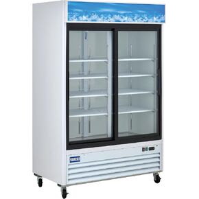 Kratos Commercial Display Merchandising Refrigerator- 2 Sliding Doors, 53" W, White (67K-209) in Kuwait