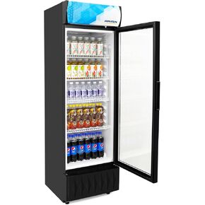 ROVSUN 6 Cu.Ft Commercial Refrigerator Display Refrigerator ETL NSF Certified, Slim Commercial Beverage Cooler Glass Door Merchandiser Drink Fridge w/Adjustable Shelves LED Light for Bar Restaurant in Kuwait