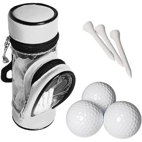 Golf Club Bags 3 Pack – PVC Ball and Tee Storage with Hanging Clip, Leak-Proof Design for Golf Equipment Organization in Kuwait