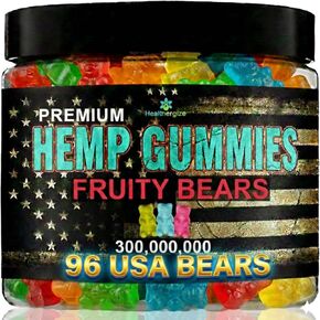 Hemp Gummies for Sleep and Relaxation-Fruity Gummy Bears Candy Edibles, Hemp Oil Infused-Made in USA-96 Bears in Kuwait