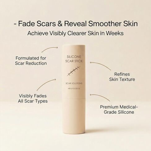 Scar Stick, with Vitamin E & Centella Asiatica Extract, Silicone Stick for Surgical Scars, Old Marks & New Scars, Helps Smooth and Protect Skin (1pcs) in Saudi Arabia