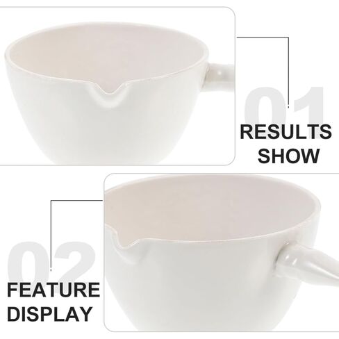 Ceramic Round Evaporating Basin with Handle 250ml Laboratory Evaporating Dish Container Porcelain Evaporation Bowl for Scientific and School Use in Kuwait