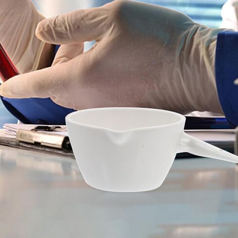 Ceramic Round Evaporating Basin with Handle 250ml Laboratory Evaporating Dish Container Porcelain Evaporation Bowl for Scientific and School Use in Kuwait