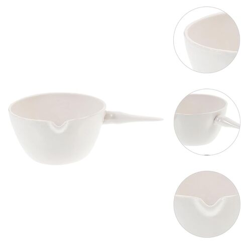 Ceramic Round Evaporating Basin with Handle 250ml Laboratory Evaporating Dish Container Porcelain Evaporation Bowl for Scientific and School Use in Kuwait