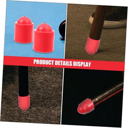 50pcs Pool Cue End Protectors Red Replaceable Billiard Cue Tip Covers Snooker Supply Billiards Pool Stick Protecting Parts for Game Room in Saudi Arabia