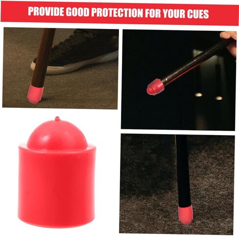 50pcs Pool Cue End Protectors Red Replaceable Billiard Cue Tip Covers Snooker Supply Billiards Pool Stick Protecting Parts for Game Room in Saudi Arabia