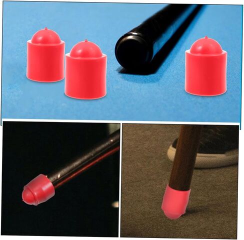 50pcs Pool Cue End Protectors Red Replaceable Billiard Cue Tip Covers Snooker Supply Billiards Pool Stick Protecting Parts for Game Room in Saudi Arabia