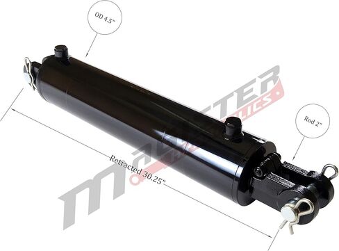 Magister Hydraulic Cylinder 2" Bore x 8" ASAE Stroke, Welded Hydraulic Ram with Clevis Ends, Double Acting Hydraulic Piston 3500 PSI (WCL 2x8 ASAE) in Kuwait