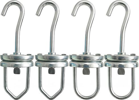Powder Coating Swivel Hooks 360 Degree Rotation Ball Bearing Spinner Heavy Duty V and U Type Hook Kit for Painting Powder Coating and Spray Process (4 Pack) in Saudi Arabia