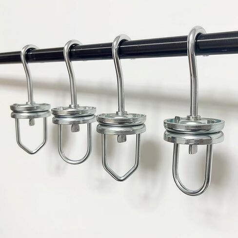 Powder Coating Swivel Hooks 360 Degree Rotation Ball Bearing Spinner Heavy Duty V and U Type Hook Kit for Painting Powder Coating and Spray Process (4 Pack) in Saudi Arabia