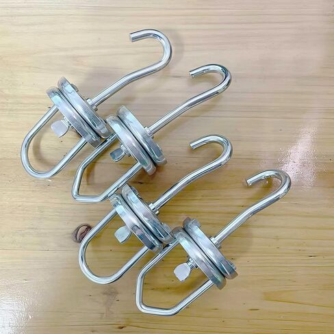 Powder Coating Swivel Hooks 360 Degree Rotation Ball Bearing Spinner Heavy Duty V and U Type Hook Kit for Painting Powder Coating and Spray Process (4 Pack) in Saudi Arabia