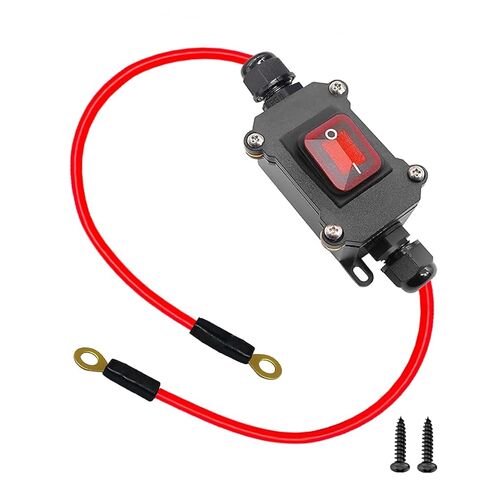 12V Inline Power Switch, IP67 Waterproof Battery Disconnect Switch with Dual Side Wiring, 25A DC 12-24V DPST On/Off Switch for Automotive, Marine, ATV, Motorcycle (1Pcs) in Saudi Arabia