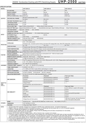 UHP-2500-48 UHP-2500 2500W Conduction Cooling with Switching Supply in Saudi Arabia