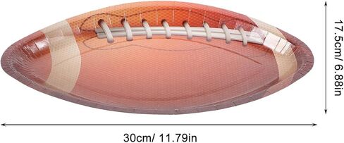 أطباق ورقية للاستعمال مرة واحدة لحفلات كرة القدم 20 قطعة من صواني التقديم البيضاوية للعبة يوم الباب الخلفي وديكورات عيد الميلاد الرياضية in Kuwait