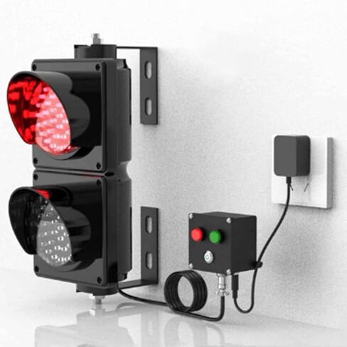 Industrial LED Traffic Light, 2-Light Red/Green Loading Dock Traffic Lights, 4 Inch Industrial Stop/Go Light, with Switch Control,Plug & Playfor Warehouses, Construction Sites. in Saudi Arabia