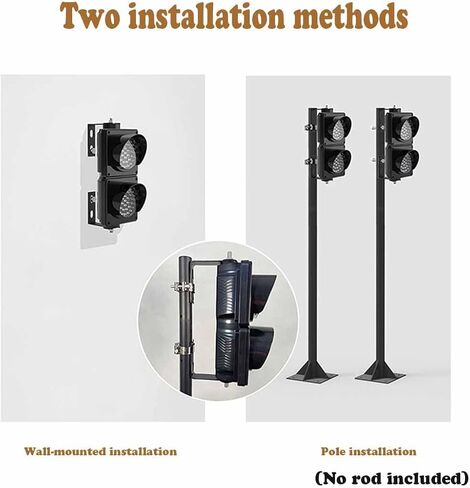 Industrial LED Traffic Light, 2-Light Red/Green Loading Dock Traffic Lights, 4 Inch Industrial Stop/Go Light, with Switch Control,Plug & Playfor Warehouses, Construction Sites. in Saudi Arabia
