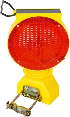 Solar Industrial Warning Lights,Wireless Waterproof Rechargeable Safety Barricade Warning Lights,Traffic Signal Flashing 2 Sided Visibility Amber LED (Amber) in Kuwait